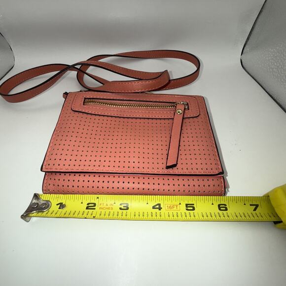 Accessorize 790125 Purse - 6” x 4”, 40” Strap Salmon Colored - Picture 6 of 8